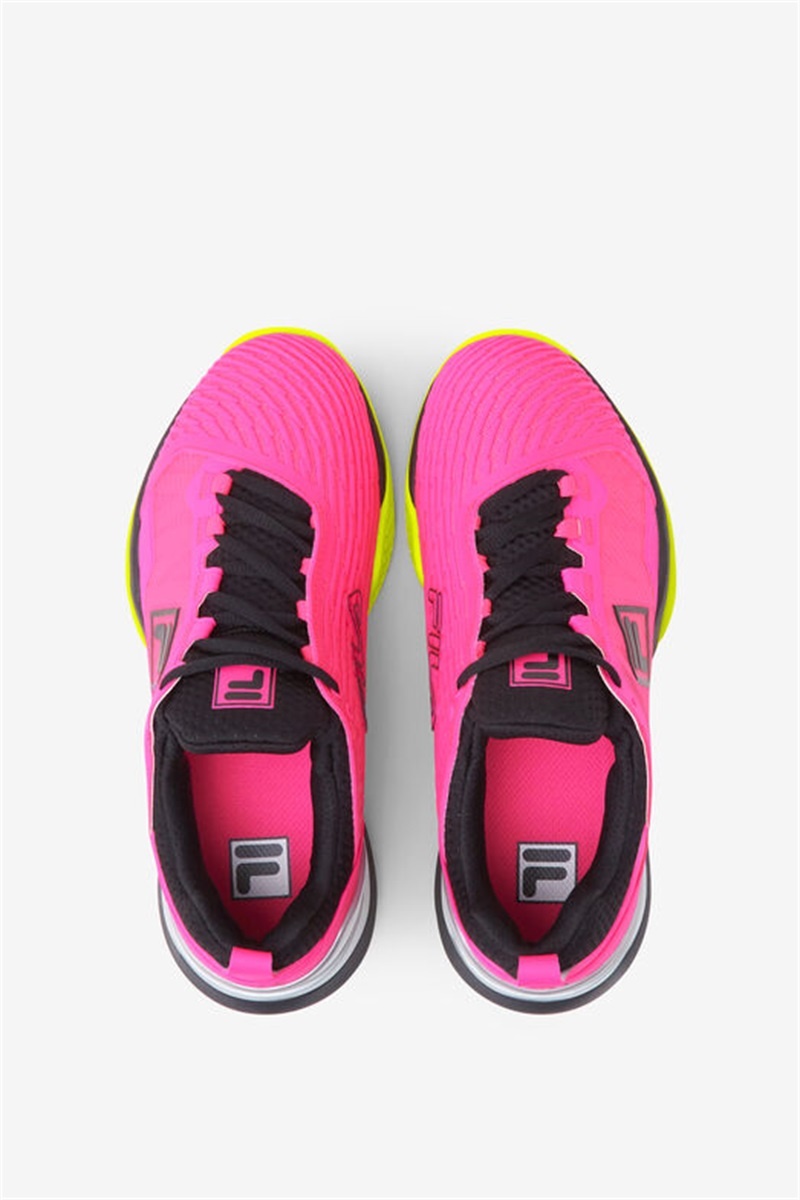 Pink / Yellow / Black Women's Fila Speedserve Energized Tennis Shoes | Saudi Arabia-280965
