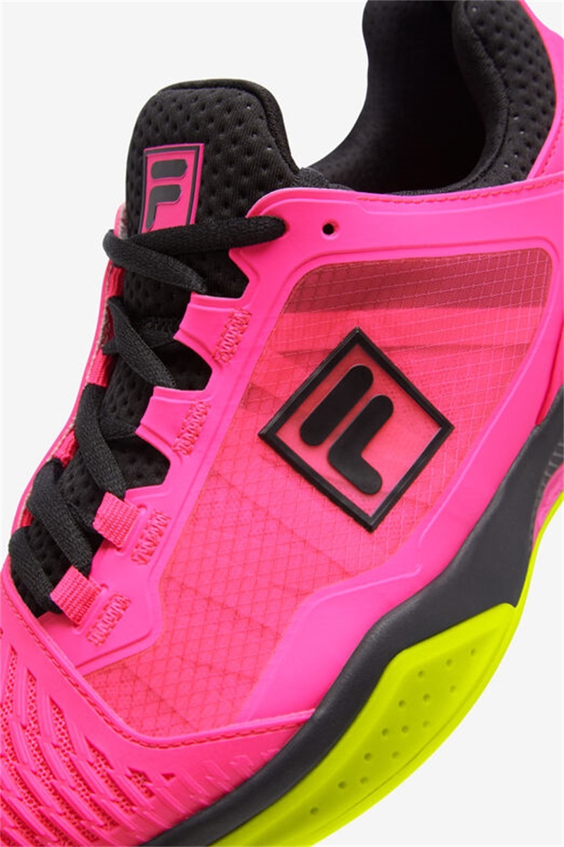 Pink / Yellow / Black Women's Fila Speedserve Energized Tennis Shoes | Saudi Arabia-280965