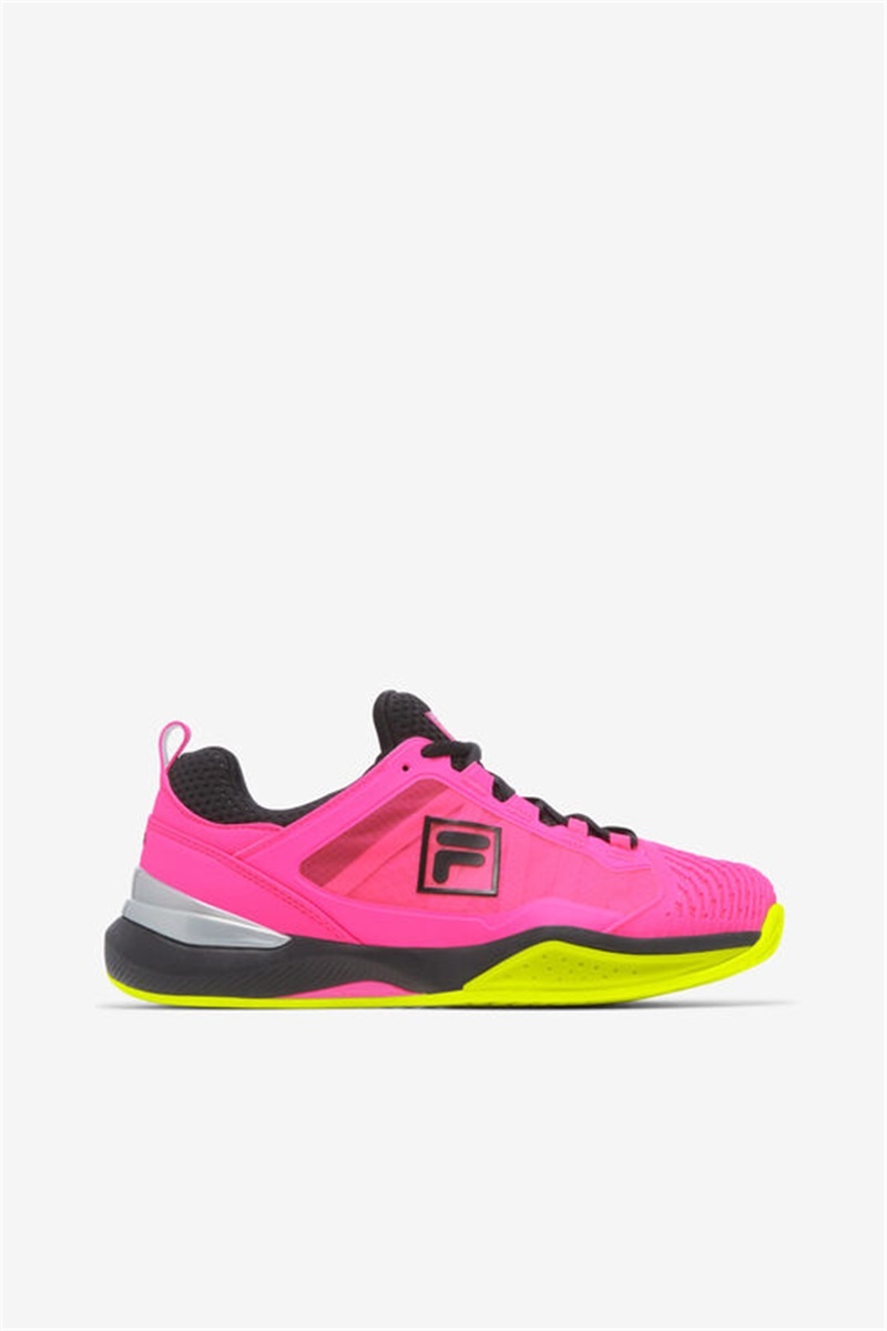 Pink / Yellow / Black Women\'s Fila Speedserve Energized Tennis Shoes | Saudi Arabia-280965