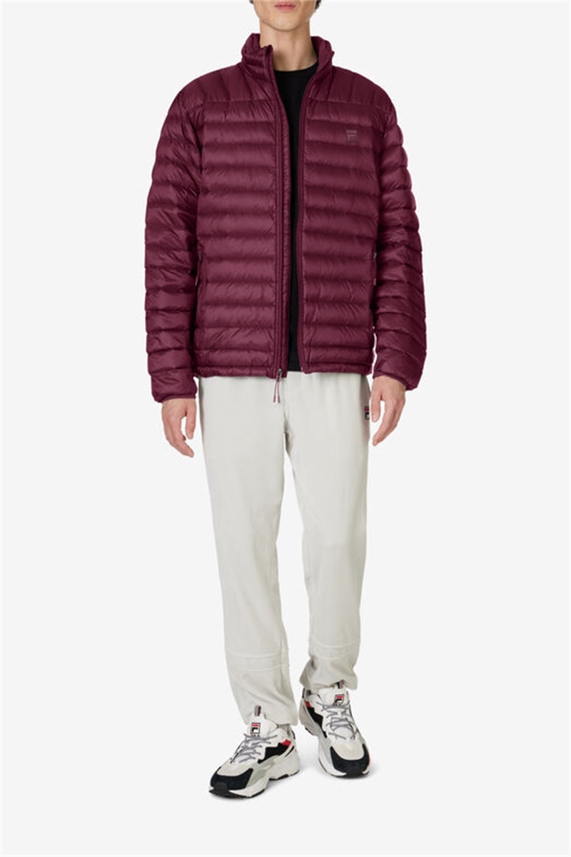 Purple Burgundy Men's Fila Premium Lightweight Puffers | Saudi Arabia-193674
