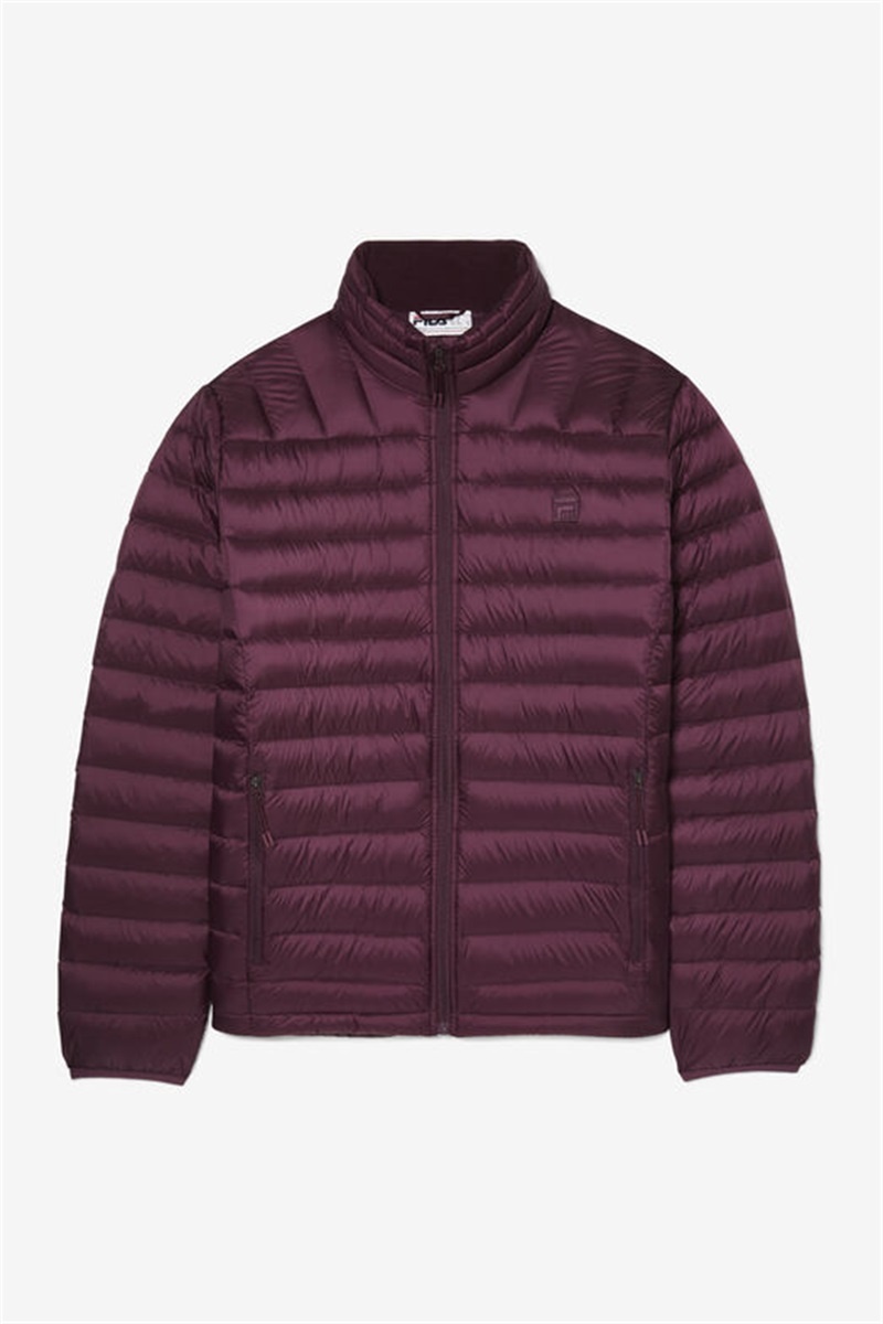 Purple Burgundy Men\'s Fila Premium Lightweight Puffers | Saudi Arabia-193674