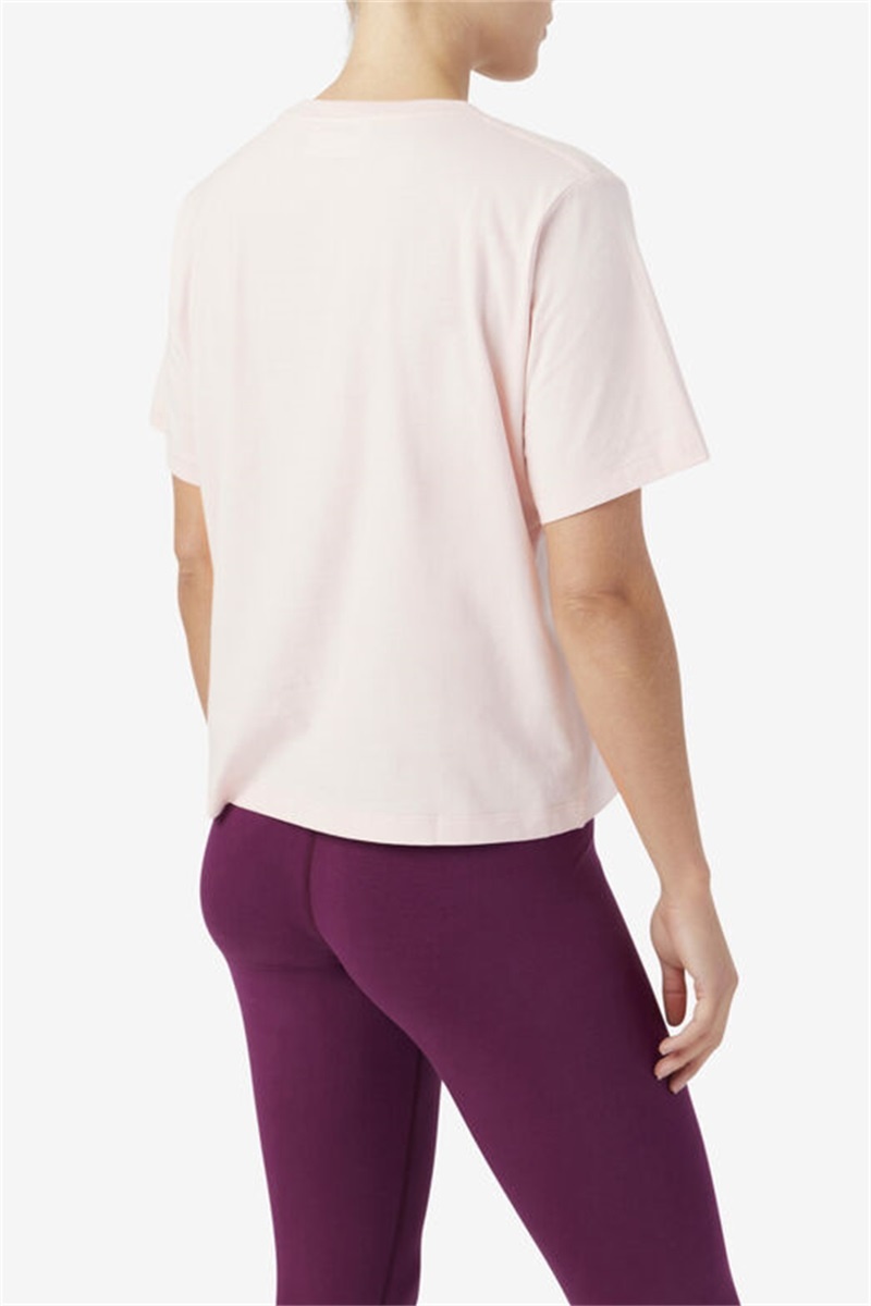 Purple Burgundy / Dark Red Women's Fila Thea Tee | Saudi Arabia-507942