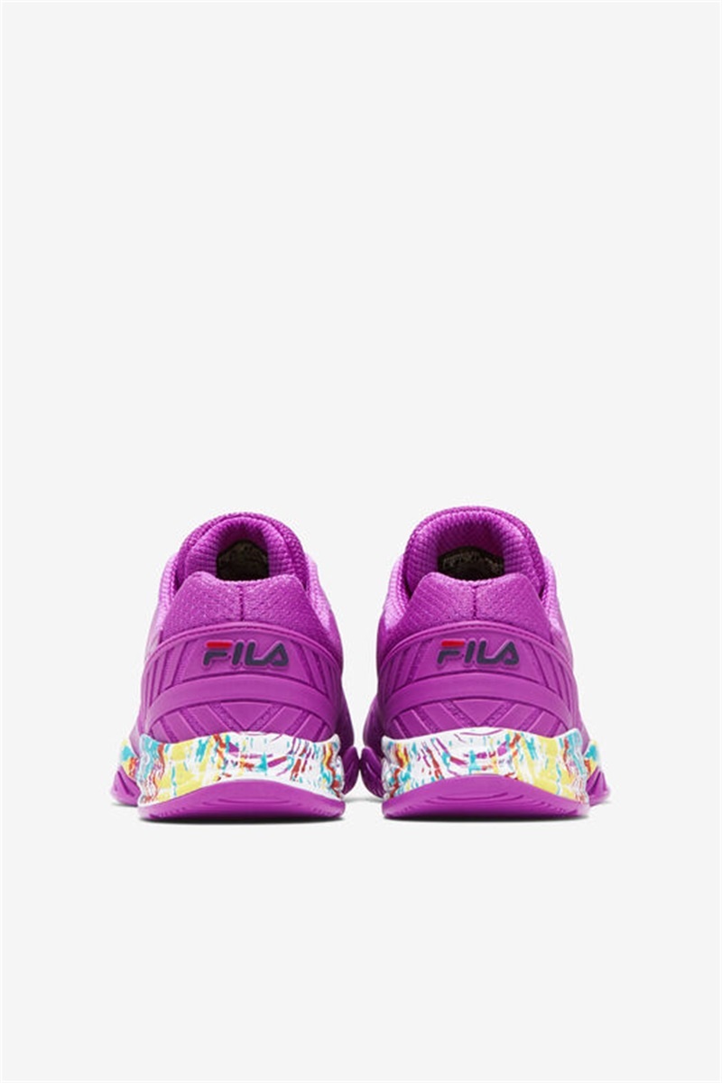 Purple Green Flower / White Women's Fila Axilus 2 Energized Tennis Shoes | Saudi Arabia-280536