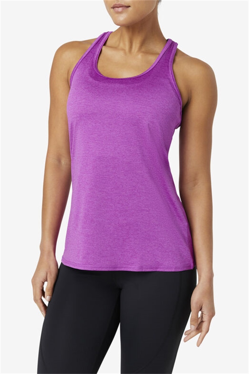 Purple Green Women's Fila Pickleball Racerback Tanks | Saudi Arabia-468950