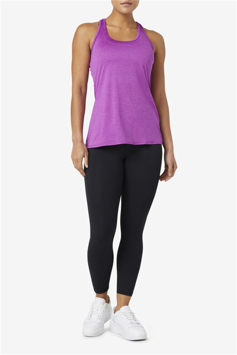 Purple Green Women's Fila Pickleball Racerback Tanks | Saudi Arabia-468950