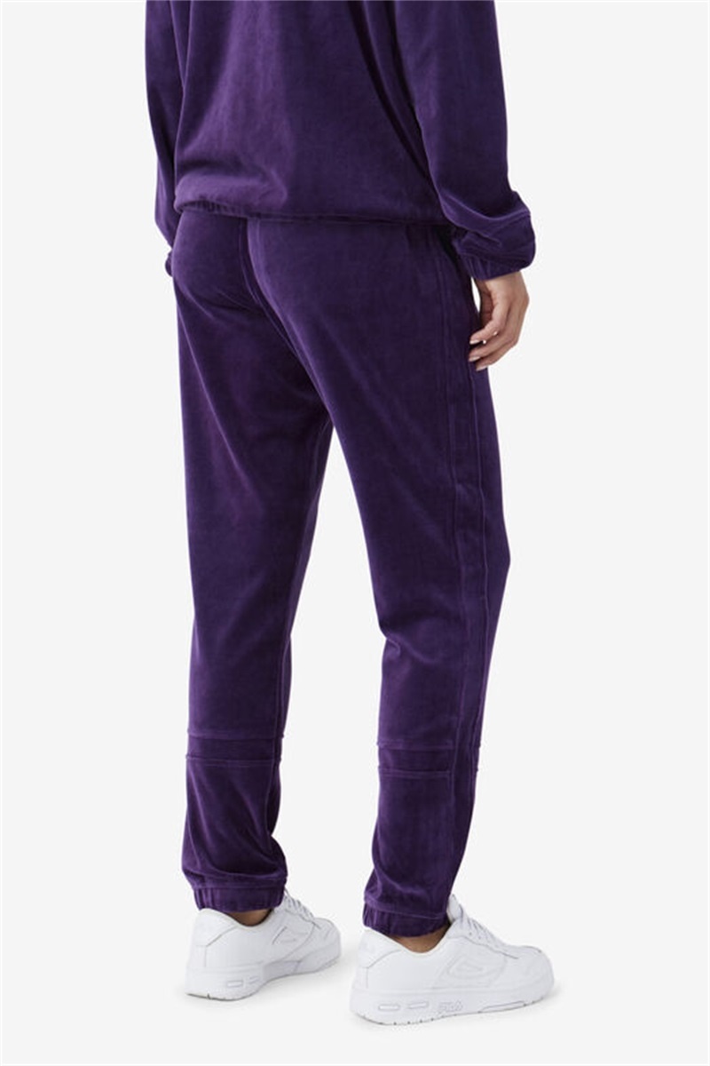 Purple Men's Fila Ravid Velour Pants | Saudi Arabia-256134