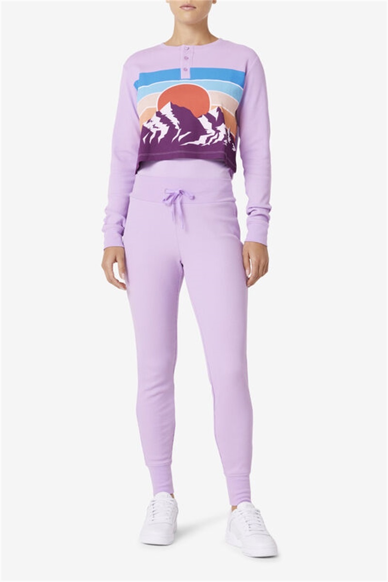 Purple Women's Fila Jordyn Thermal Joggers | Saudi Arabia-581203