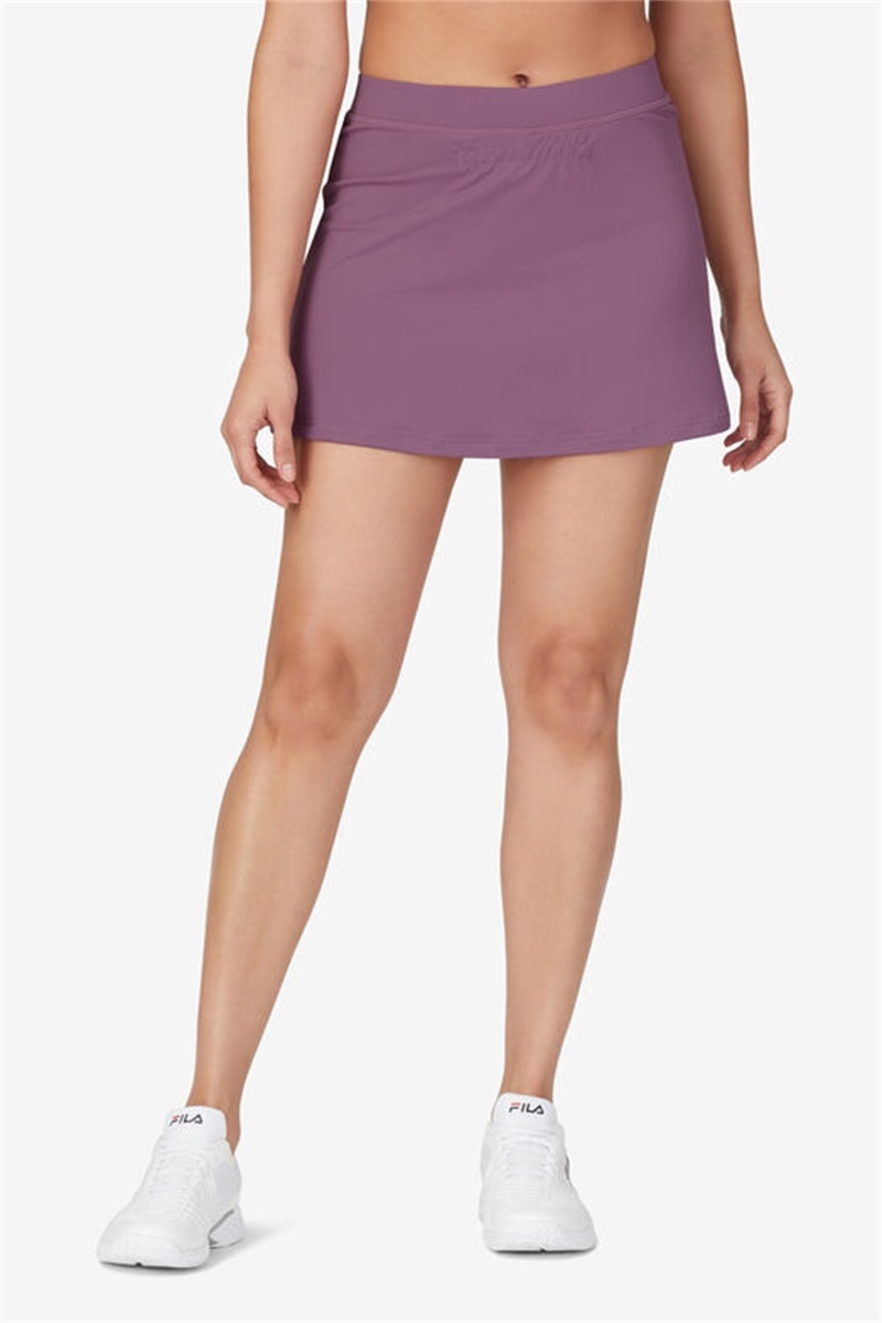 Purple / Pink Peacock Women's Fila Kick Serve Skirts | Saudi Arabia-692450