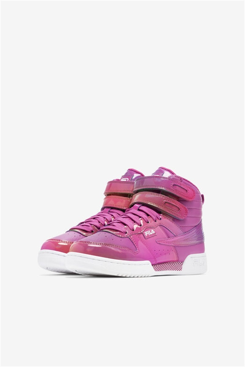 Purple / White Kids' Fila F-14 Iridescent Shoes | Saudi Arabia-719456