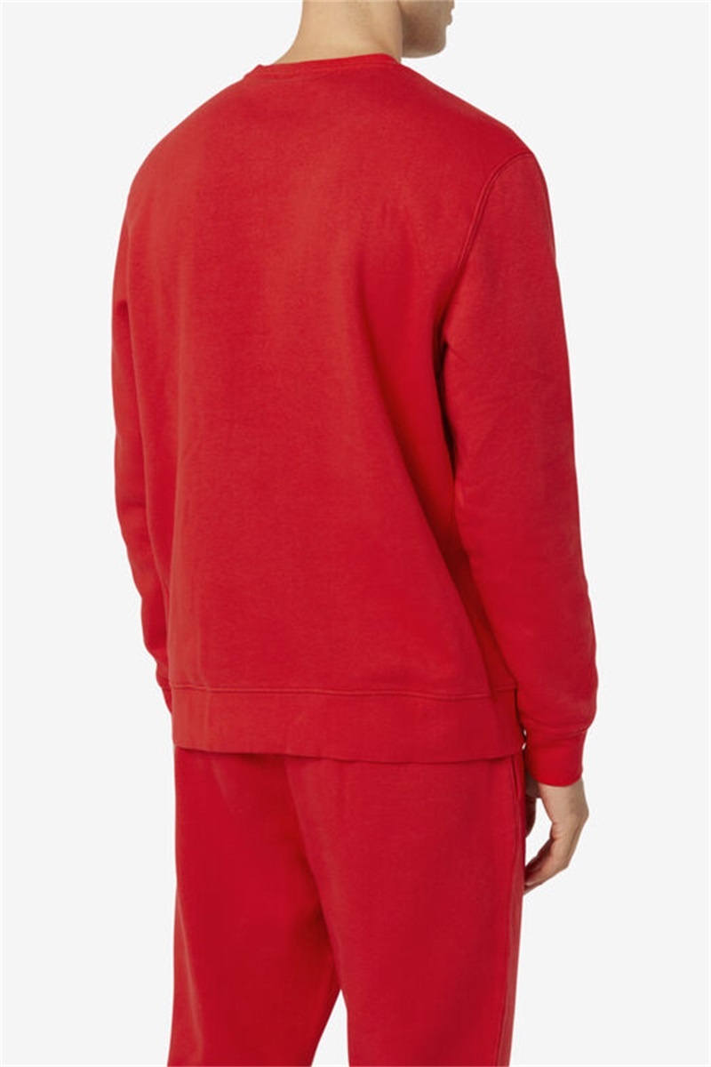 Red Men's Fila Garran Crew Sweatshirts | Saudi Arabia-058234
