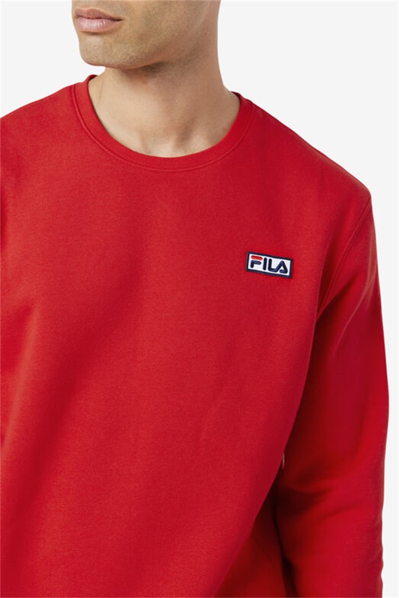 Red Men's Fila Garran Crew Sweatshirts | Saudi Arabia-058234