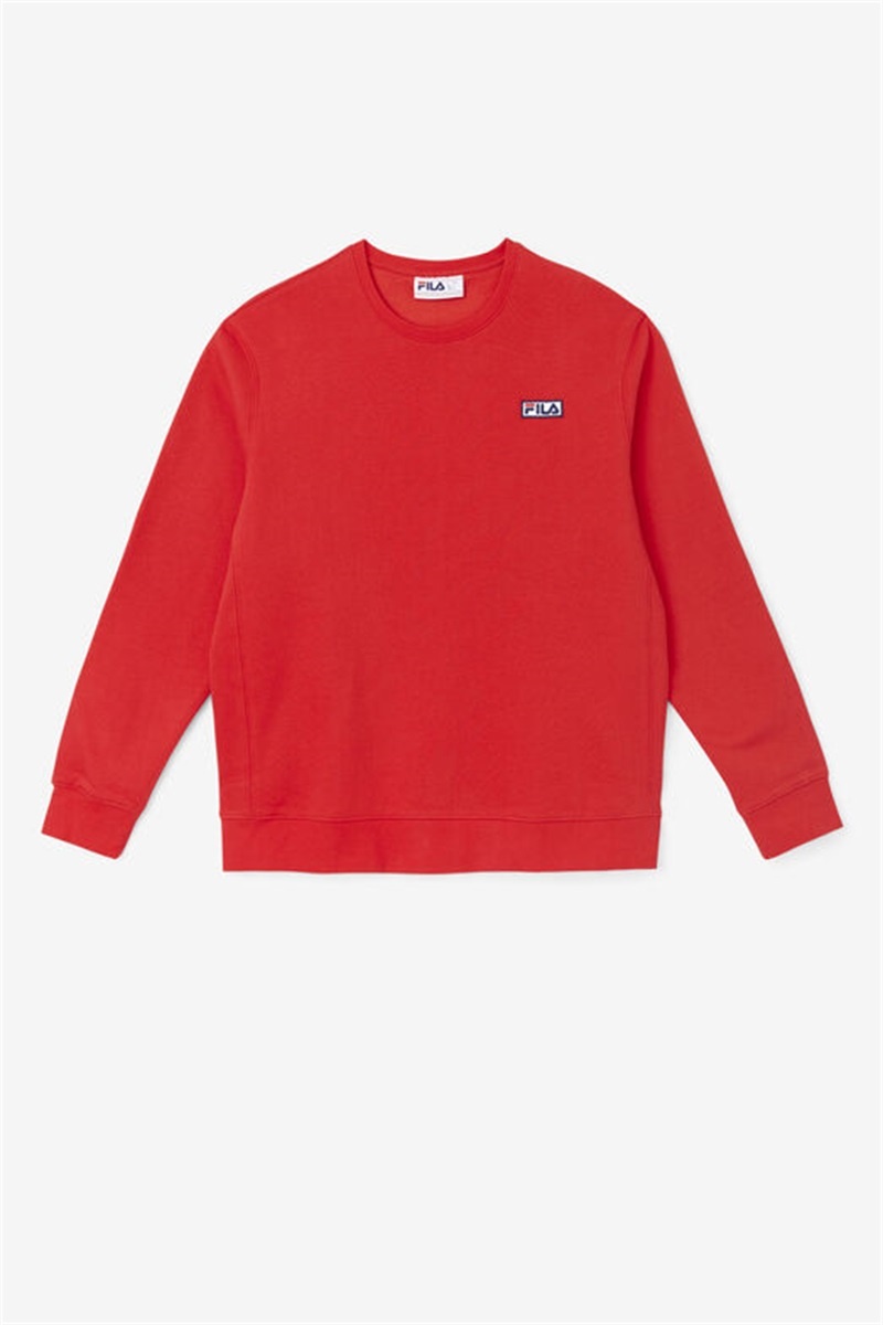 Red Men\'s Fila Garran Crew Sweatshirts | Saudi Arabia-058234
