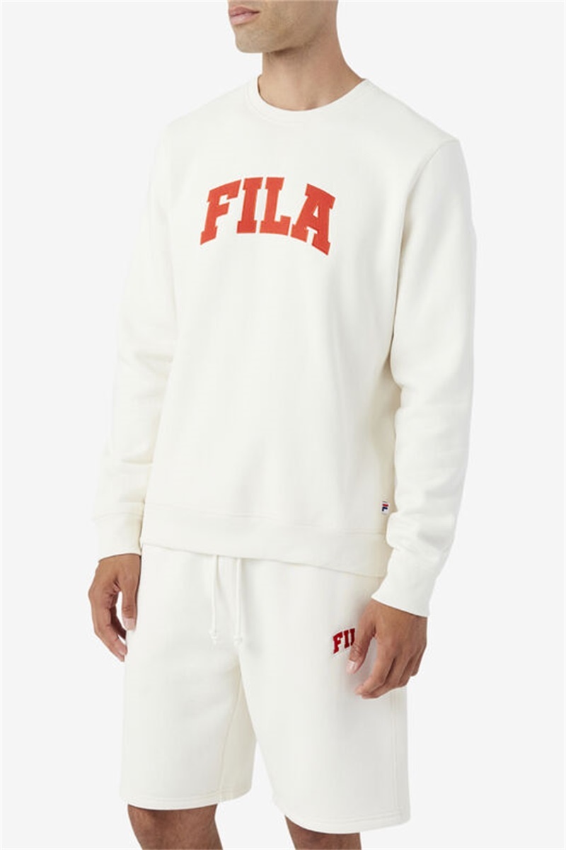 Red Men's Fila Kory Crewneck Sweatshirts | Saudi Arabia-208341