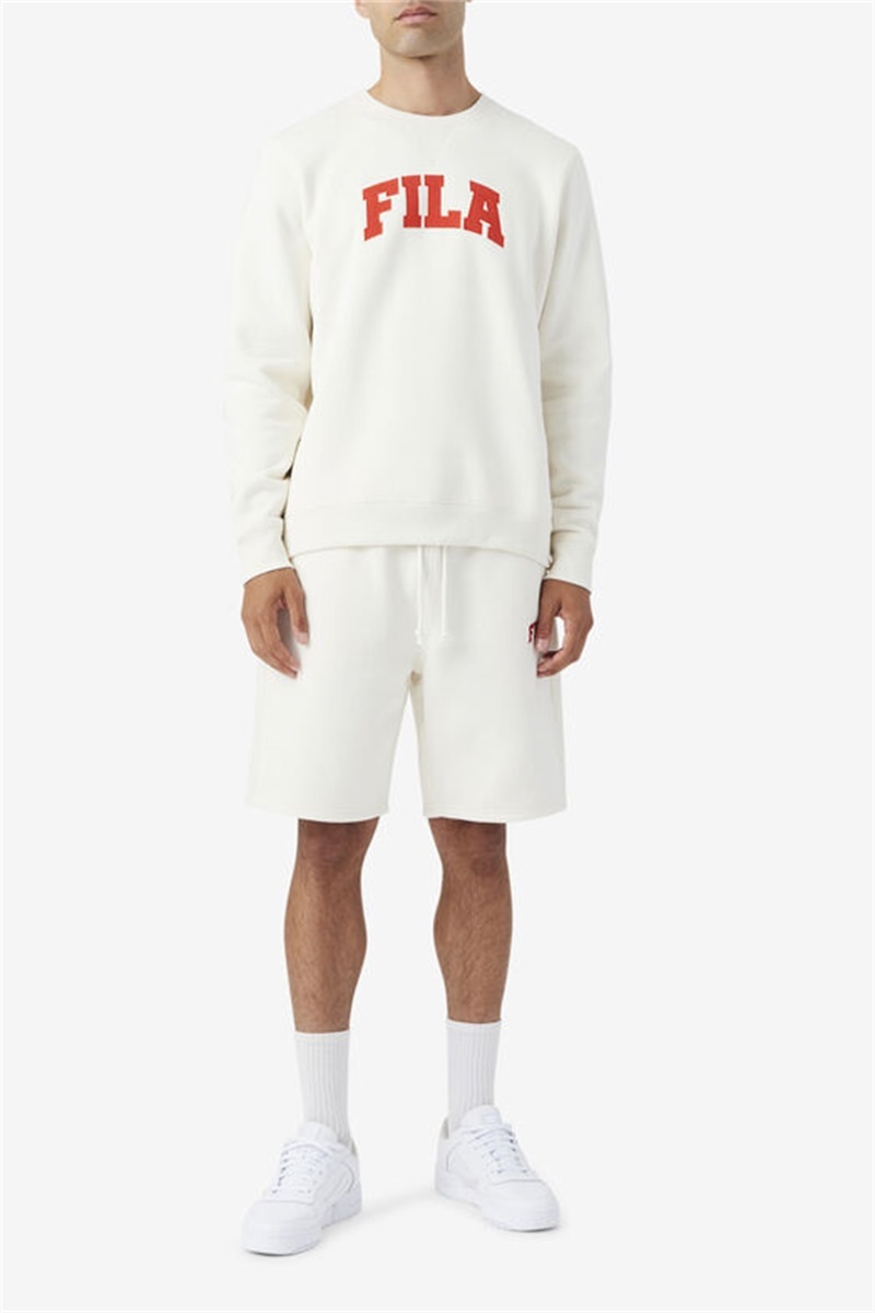 Red Men's Fila Kory Crewneck Sweatshirts | Saudi Arabia-208341