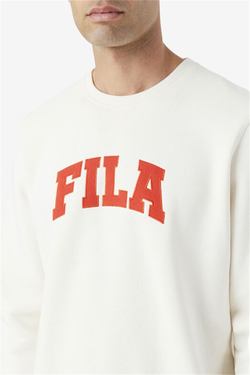 Red Men's Fila Kory Crewneck Sweatshirts | Saudi Arabia-208341