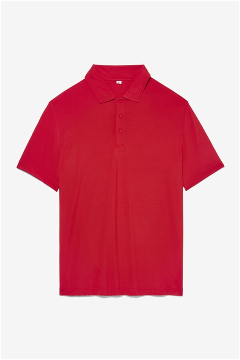 Red Men\'s Fila Match Point Polo Shirts | Saudi Arabia-614592