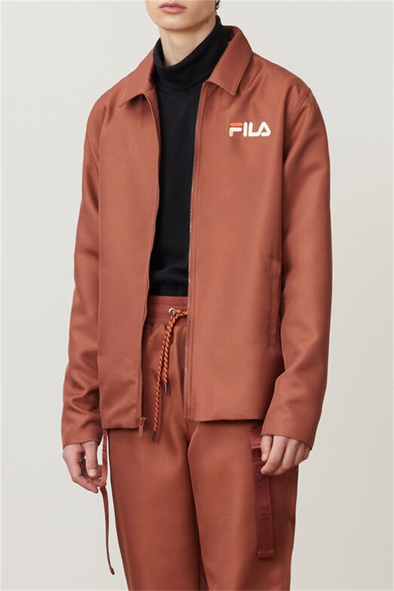 Red Men's Fila Orbit Woven Jackets | Saudi Arabia-431289