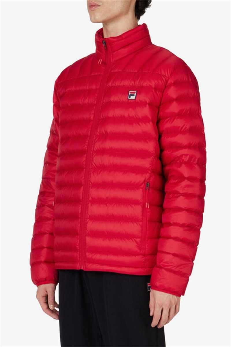 Red Men's Fila Premium Lightweight Puffers | Saudi Arabia-502834