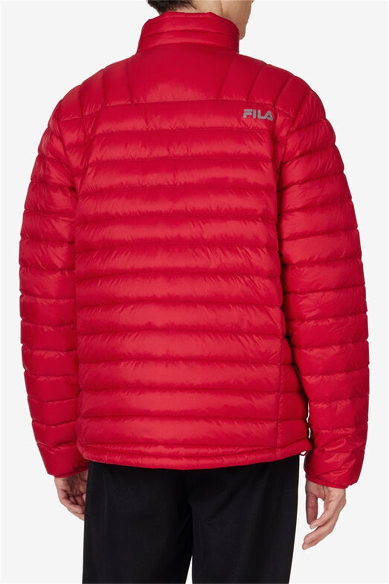 Red Men's Fila Premium Lightweight Puffers | Saudi Arabia-502834