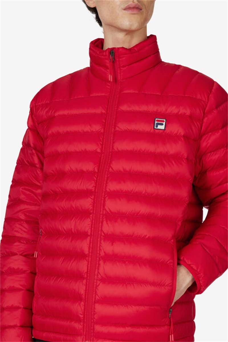 Red Men's Fila Premium Lightweight Puffers | Saudi Arabia-502834