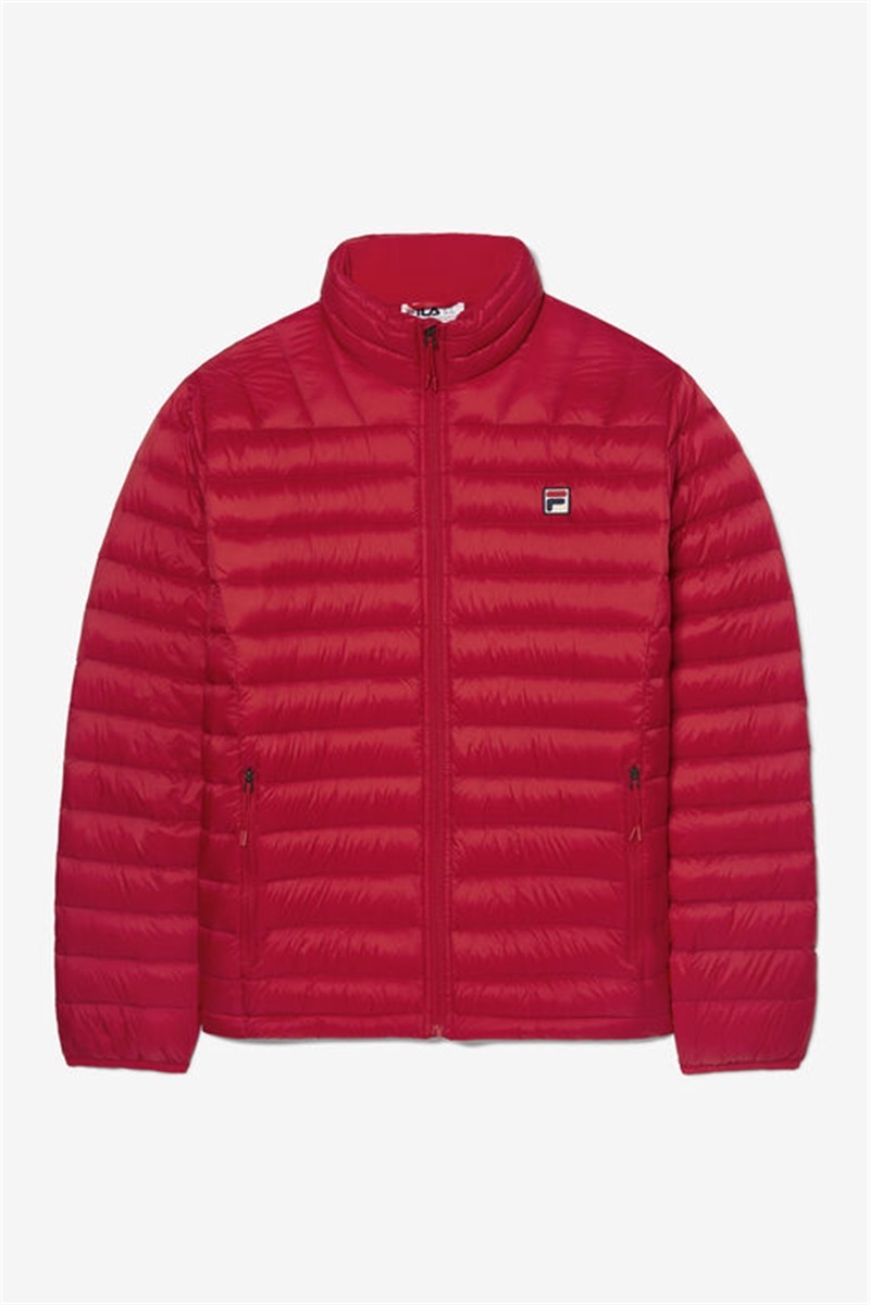 Red Men\'s Fila Premium Lightweight Puffers | Saudi Arabia-502834