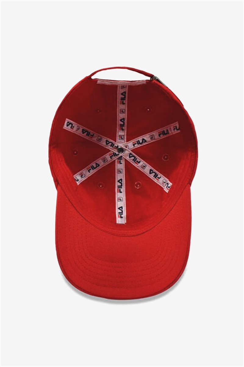 Red Women's Fila Embroidered Logo Baseball Hats | Saudi Arabia-178459