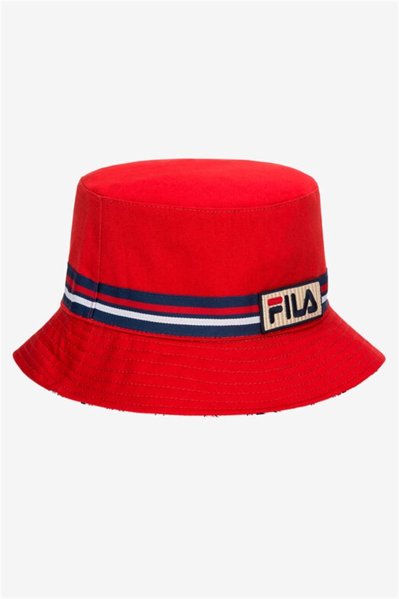 Red Women's Fila Reversible Bucket Hats | Saudi Arabia-061485