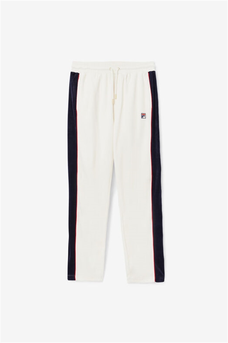Red / Navy Men\'s Fila Cima Velour Pants | Saudi Arabia-614973