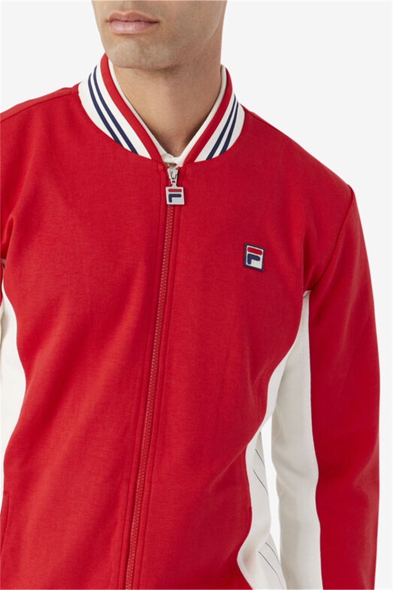 Red / Navy Men's Fila Settanta Jackets | Saudi Arabia-680492