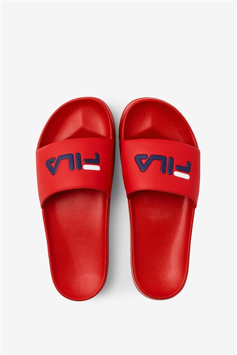 Red / Navy / White Men's Fila Drifter Slides | Saudi Arabia-948253