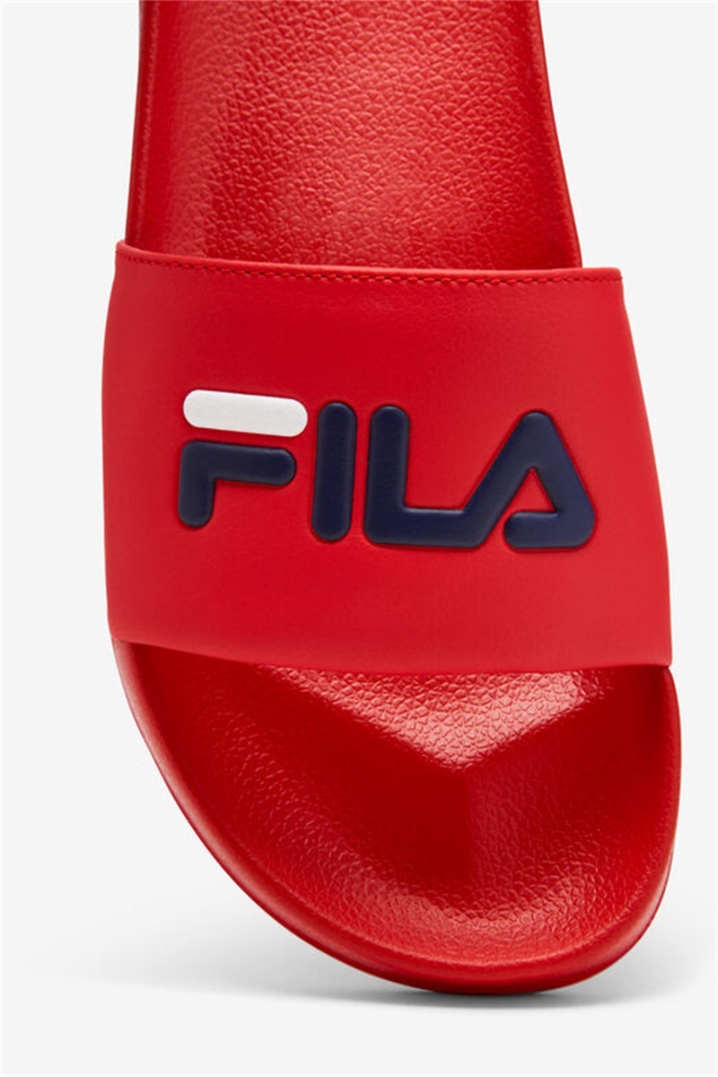 Red / Navy / White Men's Fila Drifter Slides | Saudi Arabia-948253