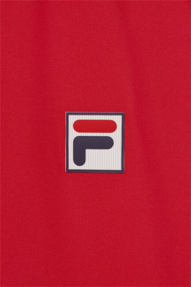 Red / Navy / White Men's Fila Essentials H Short Sleeve Polo Shirts | Saudi Arabia-965123