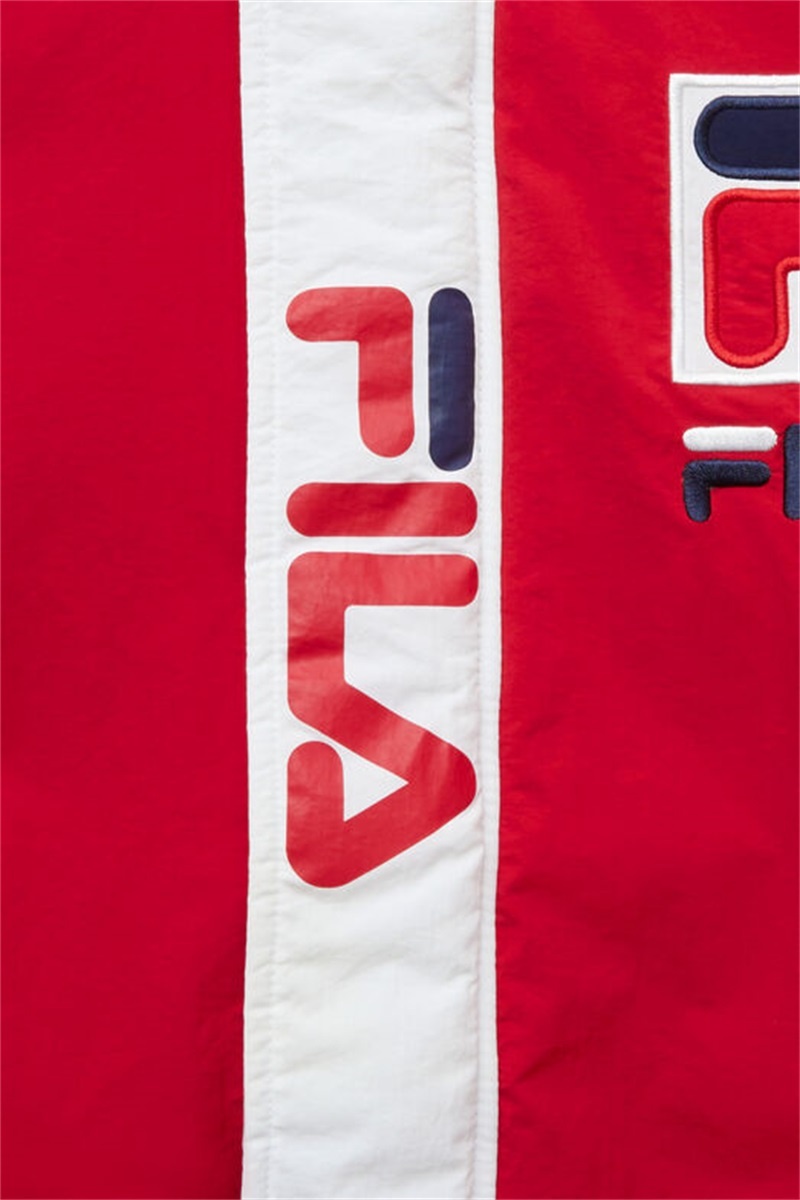 Red / Navy / White Men's Fila P1 Tech Jackets | Saudi Arabia-482017