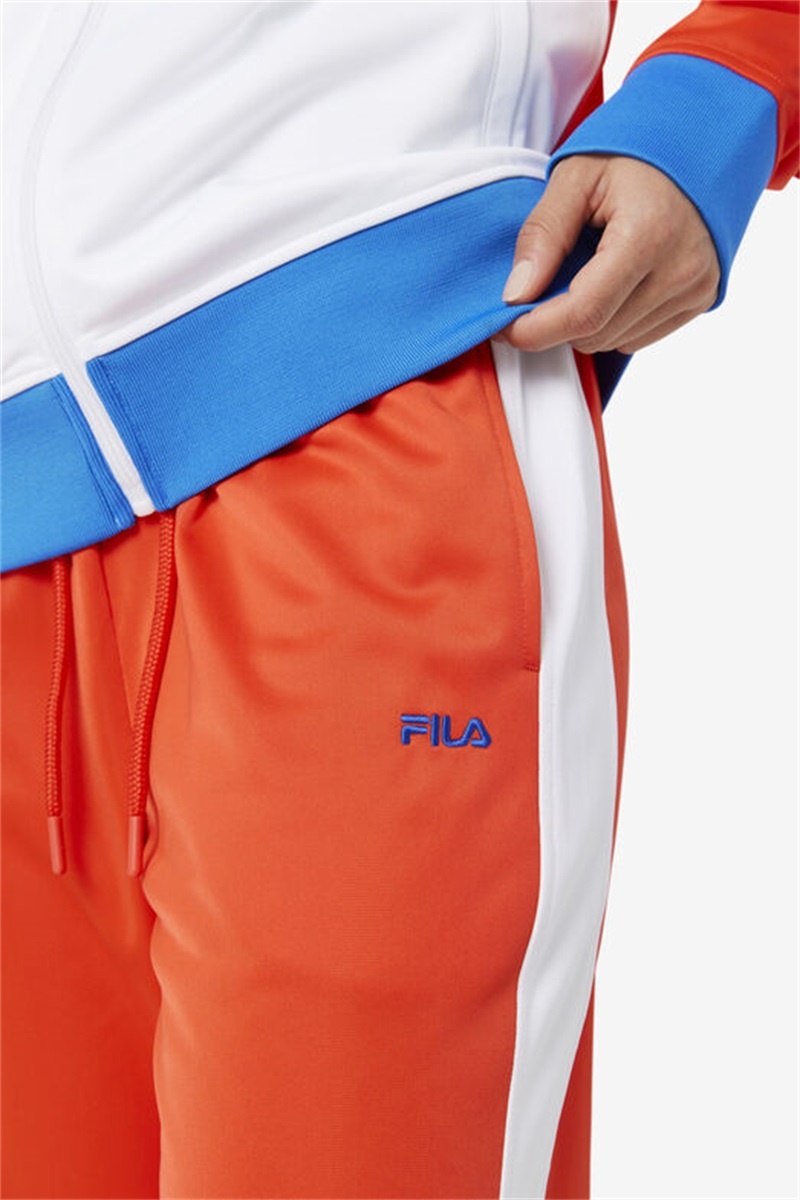 Red / White Men's Fila Dominican Republic Pants | Saudi Arabia-271580