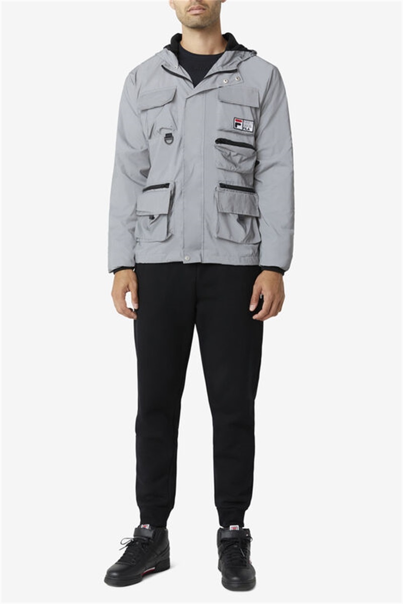 Silver Men's Fila Grivola Shell Jackets | Saudi Arabia-219538