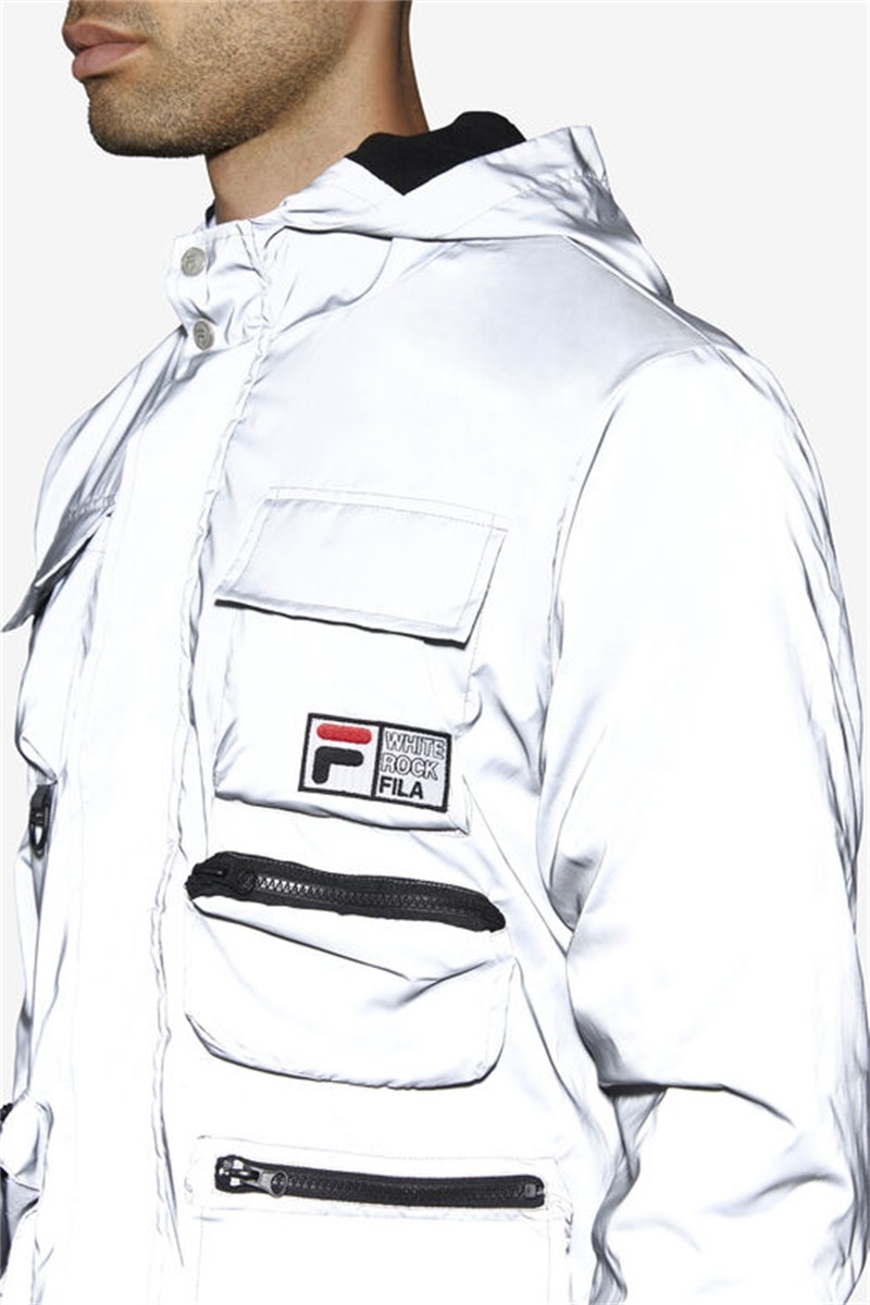 Silver Men's Fila Grivola Shell Jackets | Saudi Arabia-219538