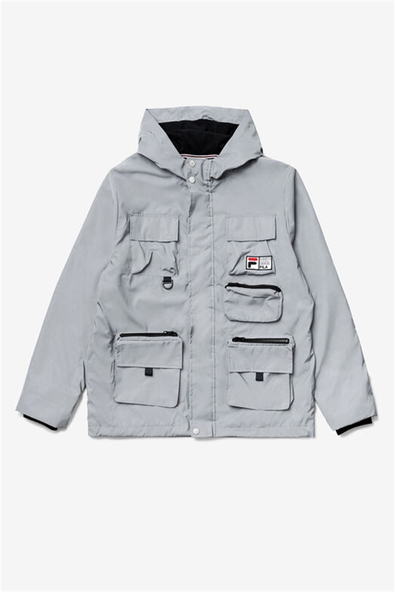 Silver Men\'s Fila Grivola Shell Jackets | Saudi Arabia-219538