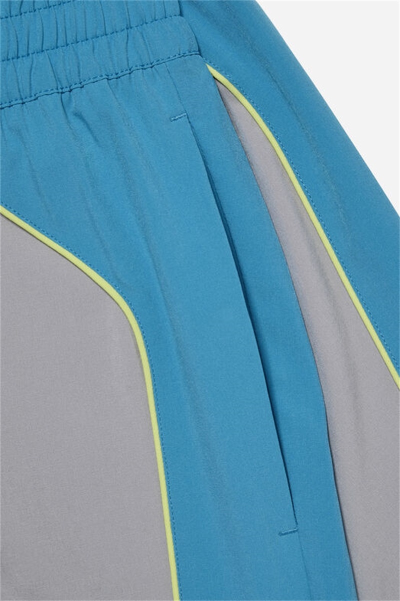 Silver / Light Green Men's Fila Backspin Color Block Shorts | Saudi Arabia-395172