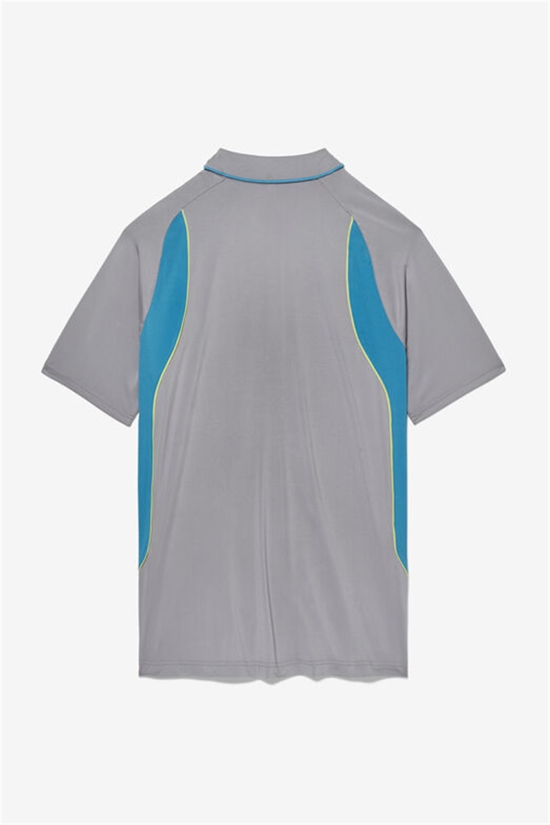 Silver / Light Green Men's Fila Backspin Short Sleeve Polo Shirts | Saudi Arabia-892375