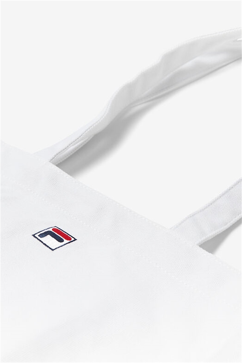 White Men's Fila Basic Tote Bags | Saudi Arabia-192845
