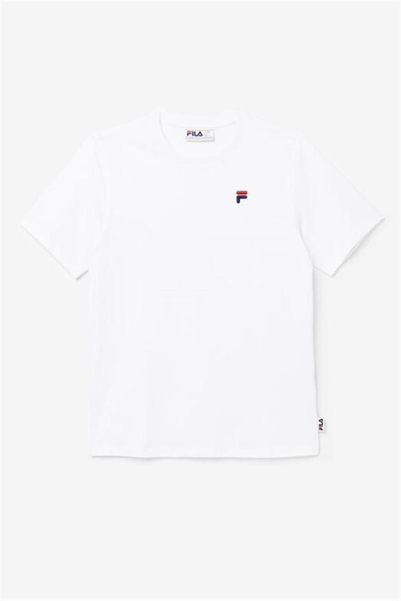 White Men\'s Fila Derion Tee | Saudi Arabia-904365
