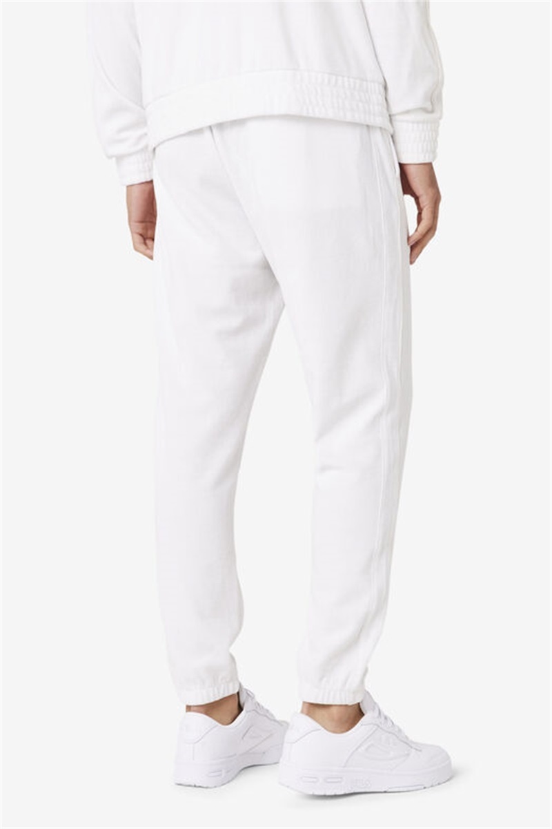 White Men's Fila Deverall Velour Pants | Saudi Arabia-523974