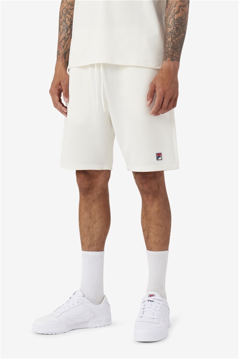 White Men's Fila Dominico Shorts | Saudi Arabia-915206
