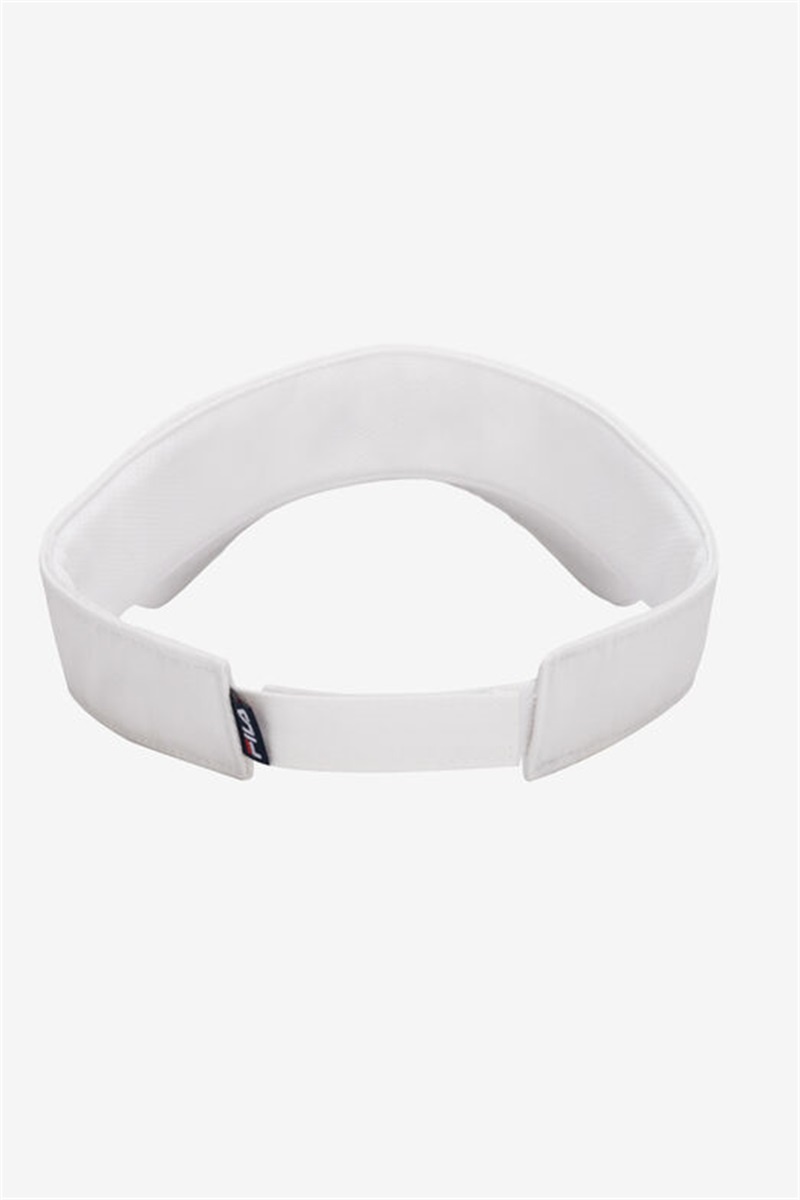 White Men's Fila Embroidered Visor Hats | Saudi Arabia-028597