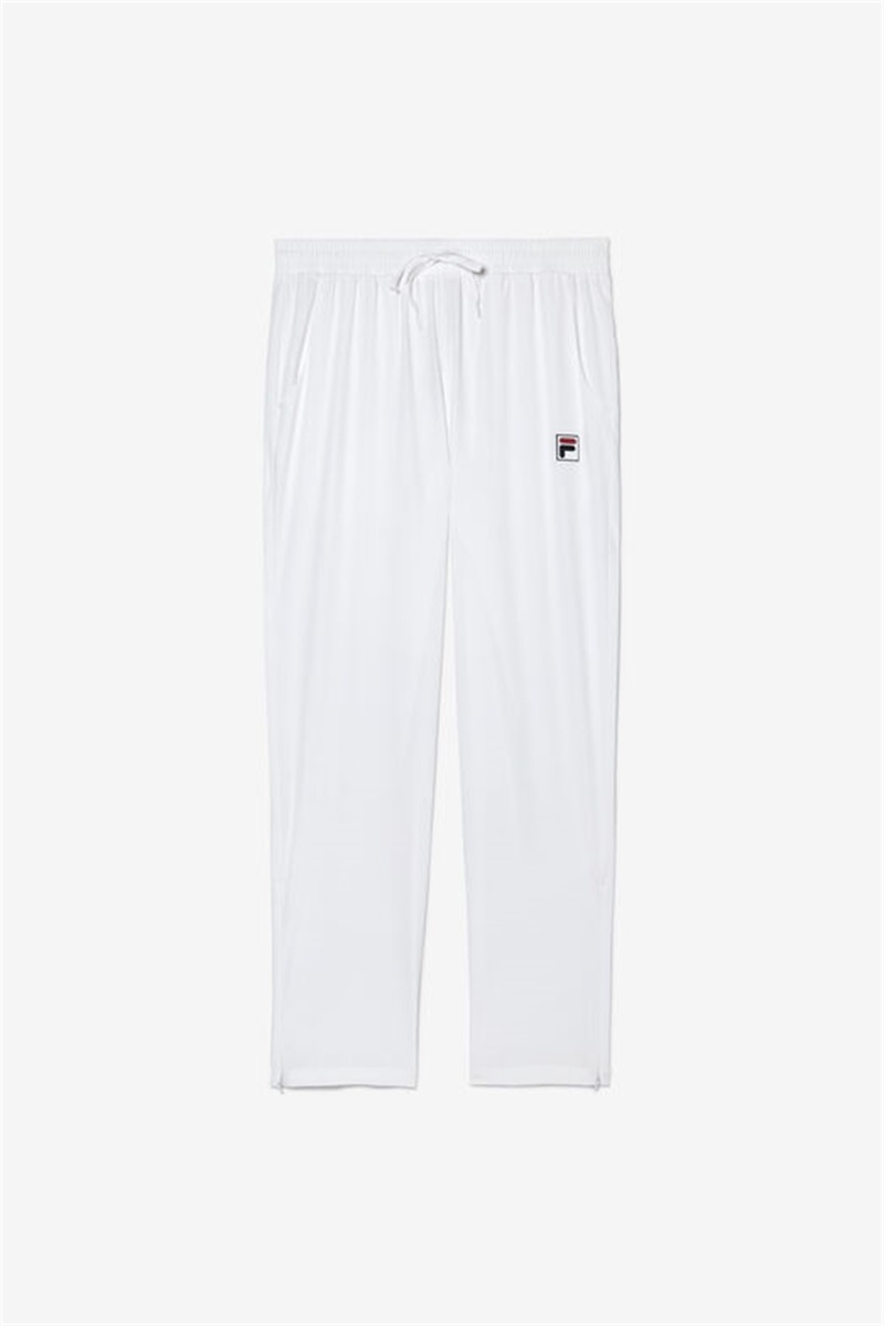 White Men\'s Fila Essentials Track Pants | Saudi Arabia-036149