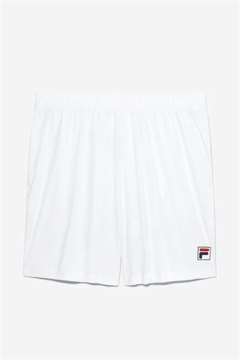 White Men\'s Fila Essentials Woven Shorts | Saudi Arabia-643918