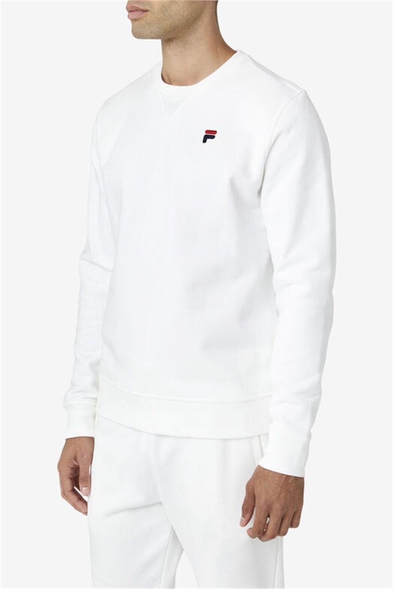 White Men's Fila Kieve Sweatshirts | Saudi Arabia-906172