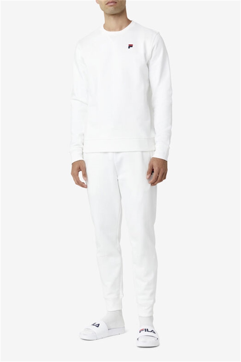White Men's Fila Kieve Sweatshirts | Saudi Arabia-906172