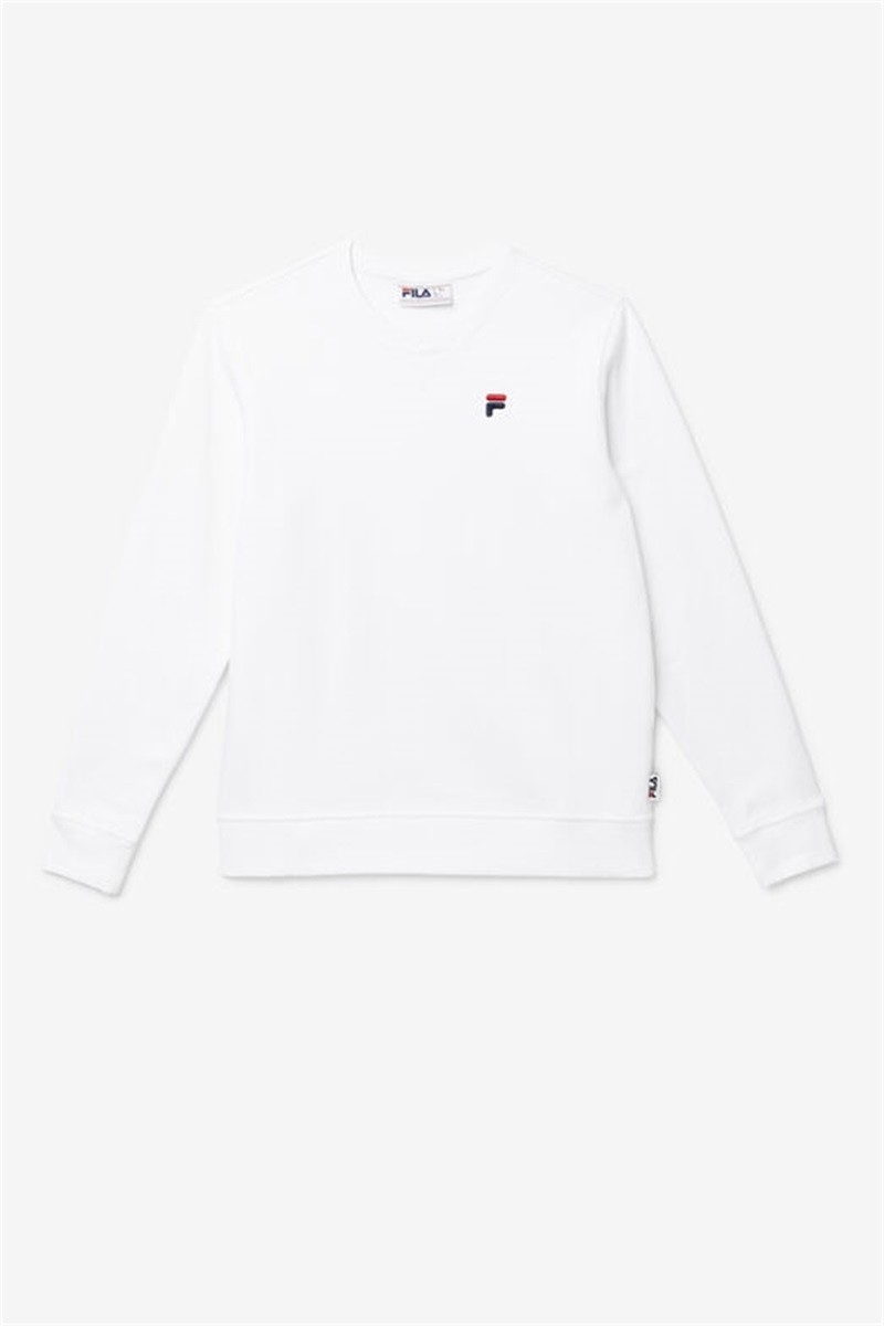 White Men\'s Fila Kieve Sweatshirts | Saudi Arabia-906172