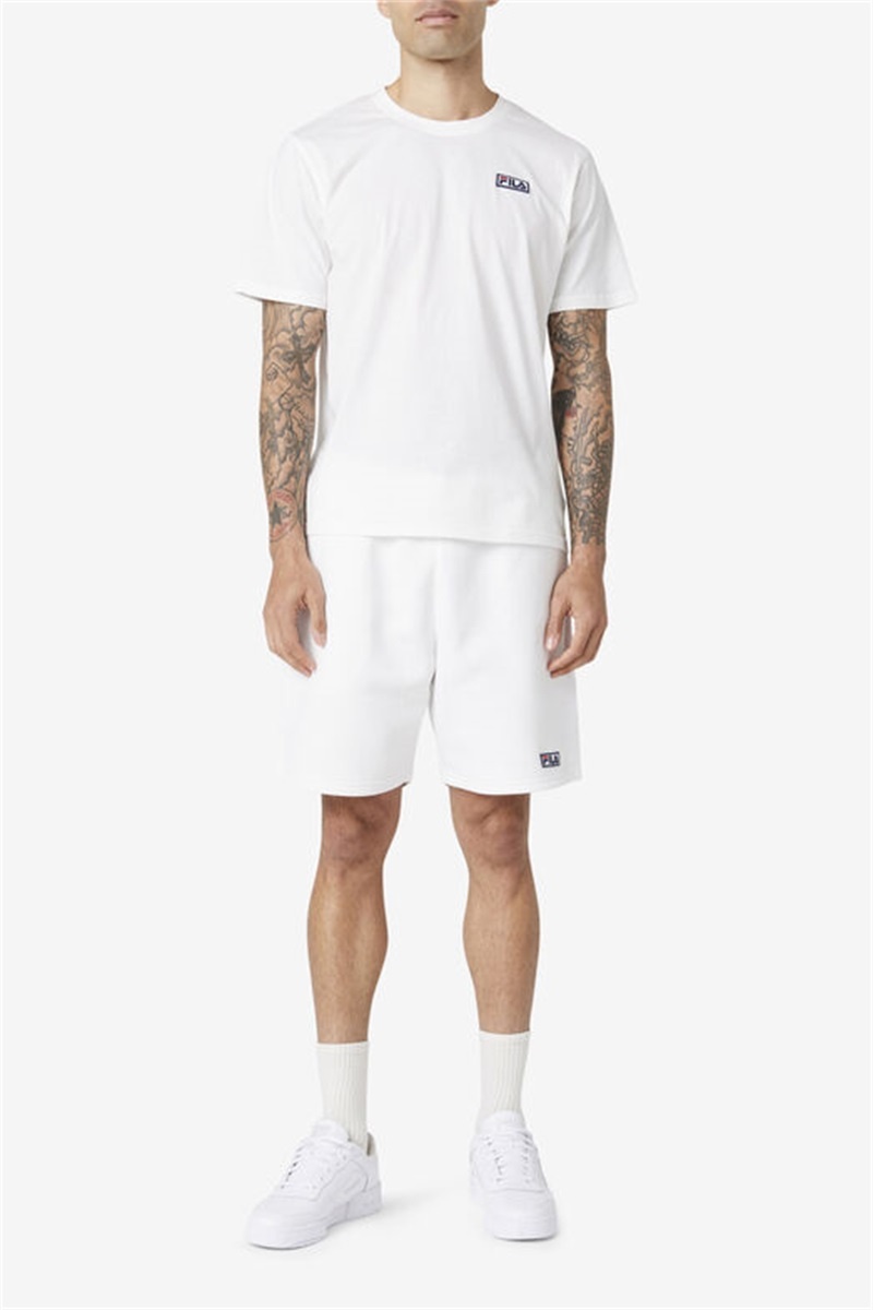 White Men's Fila Kylan Shorts | Saudi Arabia-392614